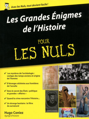 cover image of Les Grandes Enigmes de l'Histoire pour les Nuls